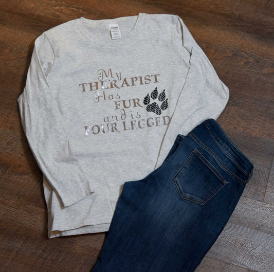 My Therapist Has Fur Service Animal Shirt